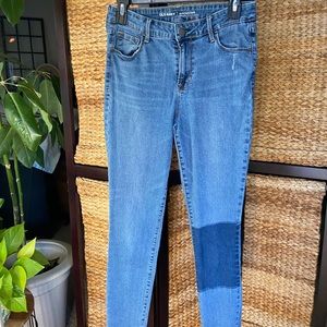 TALL patch knee skinny jeans